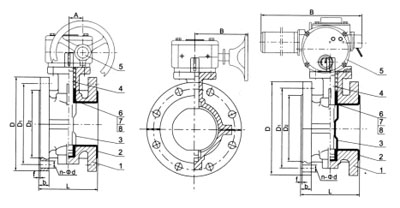 D(6,9)41F、D(6,9)41Fs、D341F、D341Fs法蘭襯氟塑料蝶閥
